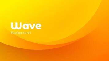 yellow minimal abstract wave lines background vector