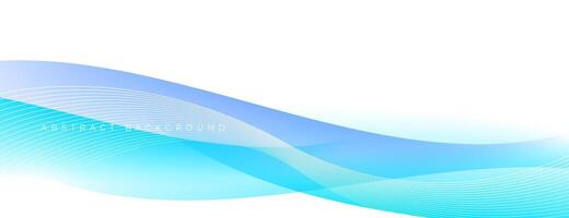blue gradient abstract wave background with wavy lines vector