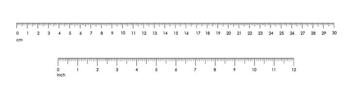Rulers metric rulers. Measuring tool isolated. Template measuring scale cm metrics indicator. vector