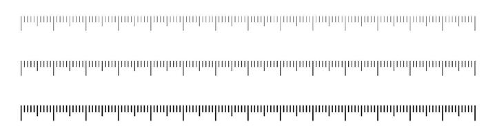 Rule black lines. Blank isolated measure. Measuring tool. Ruler icon symbol vector