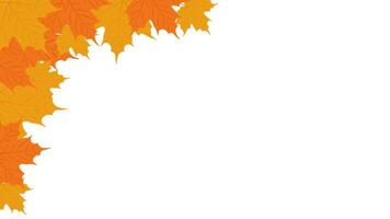 Autumn background. Maple leaves frame. Template for autumn banner, poster, card or advertising vector