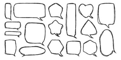 Set of hand drawn grunge circle and square highlights. Marker scratch scribble inrounder. Doodles for artwork different shapes vector