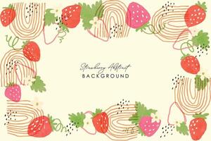 Strawberries abstract pattern background vector