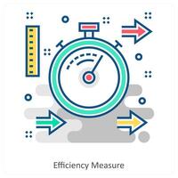 Efficiency Measure and Worker icon concept vector