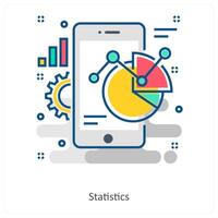 Statistics and Chart icon concept vector