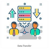 Data Transfer and Database icon concept vector