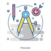 Precision and Compass icon concept vector