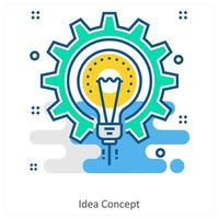 Idea Concept and Light bulb icon concept vector