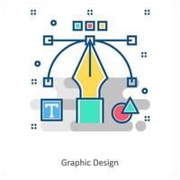 Graphic Design and Curves icon concept vector