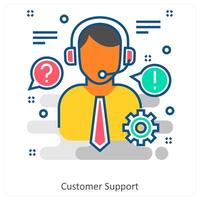 Customer support and support icon concept vector