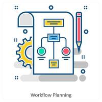 Workflow planning and details icon concept vector