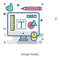 Design studio and Creation icon concept vector