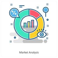 Market analysis and Chart icon concept vector