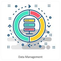 Data Management and cloud server icon concept vector