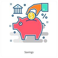 Savings and Money icon concept vector