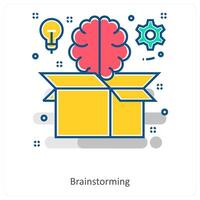 Brainstorming and Mind icon concept vector