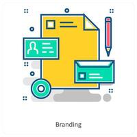 Branding and Write icon concept vector