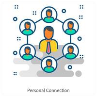 Personal connection and business icon concept vector