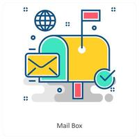 Mailbox and Mail icon concept vector