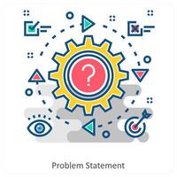 Problem Statement and Question icon concept vector