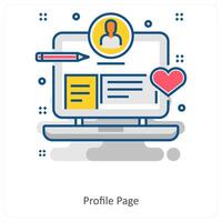 Profile Page and Account icon concept vector
