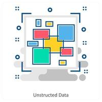 Unstructed Data and Details icon concept vector