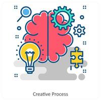 Creative Process and Mind Power icon concept vector