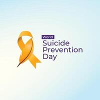 World Suicide Prevention Day. Flat art design. Flat art. Flat ribbon. Good for usage. eps 10. vector