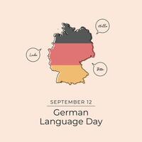 German Language Day. Line art design. line art. Good for usage celebration. Continuous line. eps 10. vector