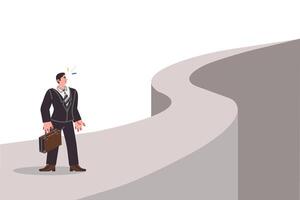 Business man overcomes path to gain opportunities and increase profits from working in corporation vector