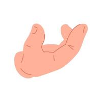 Male hand open palm showing holding giving taking asking gesture icon flat illustration vector