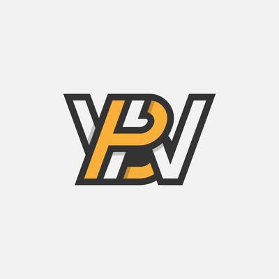 Letter BW or WB Logo, Monogram Logo letter B with W combination, design logo template element, illustration