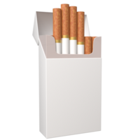 3D realistic blank cigarette packet rendering for mockup, design, etc. png