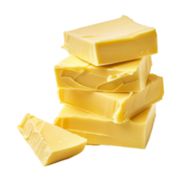 Stack of Butter Slices on Transparent Background png
