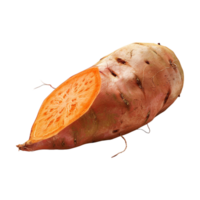 Sweet potato Root vegetables on Transparent Background png