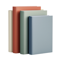 Stack of Books on Transparent Background png