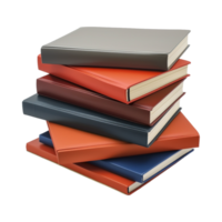 Stack of Books on Transparent Background png