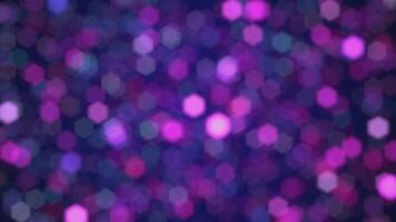 Abstract bokeh background animation with gently flickering defocused pink and blue bokeh light hexagons. This elegant motion background is full HD and a seamless loop. video