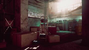 Workshop With Ladder and Boxes video