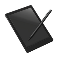 Graphic Tablet for Designing with Stylus on Transparent Background png