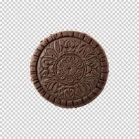 Chocolate cookies with cream isolated on Transparent Background psd