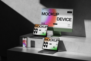 Editable Multiple Mockup Device for Professional Presentation psd