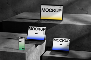 High Resolution 3D Device Mockup Template for Professional Branding psd