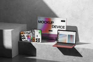 branding multi device mockup template for modern design projects psd
