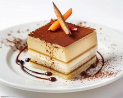 a piece of cake on a plate photo