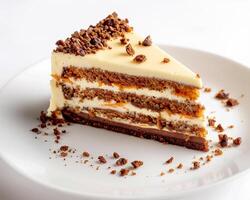 a piece of cake on a plate photo