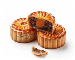 chinese mooncakes are made with a variety of ingredients photo