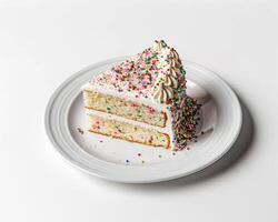 a piece of cake on a plate photo