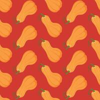 Autumn pumpkin seamless pattern, autumn elements vector