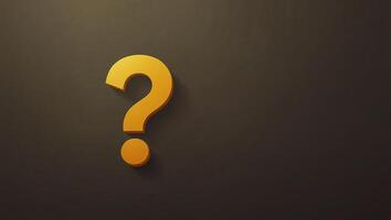 Yellow question mark background with text space Quiz symbol. photo